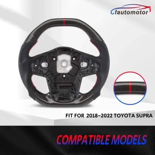 Real Carbon Fiber Steering Wheel Fits For 2020+ Toyota Supra A90 MKV MK4 MK5